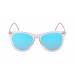 Sunglasses - transparent white/ metal gold temple | SUNPERS 