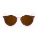 bambu natural, castanho, lente fumado