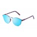 Óculos de sol SUNPERS modelo Biarritz SU75000 armação preta mate lente plana azul céu espelhada